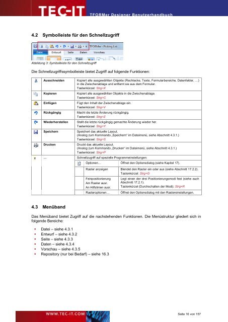 TFORMer Designer Benutzerhandbuch 7.5 - Tec-It