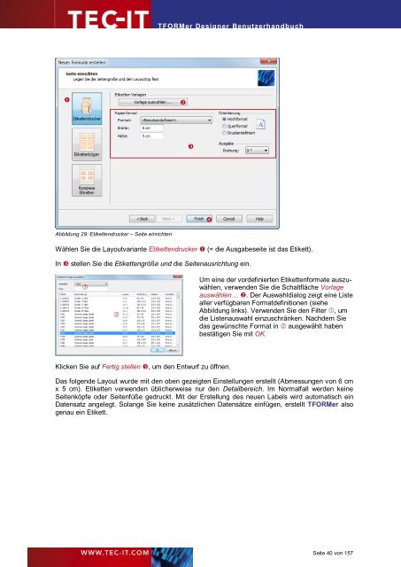 TFORMer Designer Benutzerhandbuch 7.5 - Tec-It