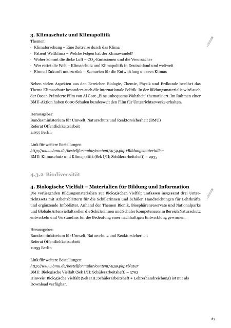 Handbuch Um.Welt - Klimawandel, Biodiversität und ... - VNB