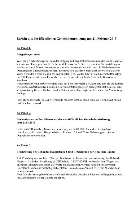 Protokoll - Gemeinde Wyhl am Kaiserstuhl