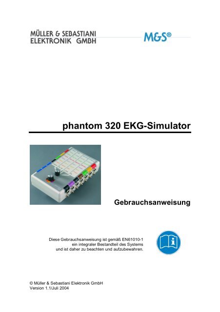 phantom 320 EKG-Simulator - Gebrauchsanweisung - Helpi