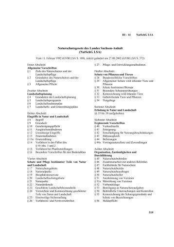 Naturschutzgesetz des Landes Sachsen-Anhalt (NatSchG LSA)