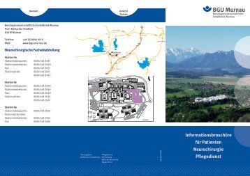 Informationsbroschüre für Patienten Neurochirurgie Pflegedienst