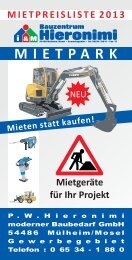 Mietpark-Flyer zum Download - Hieronimi