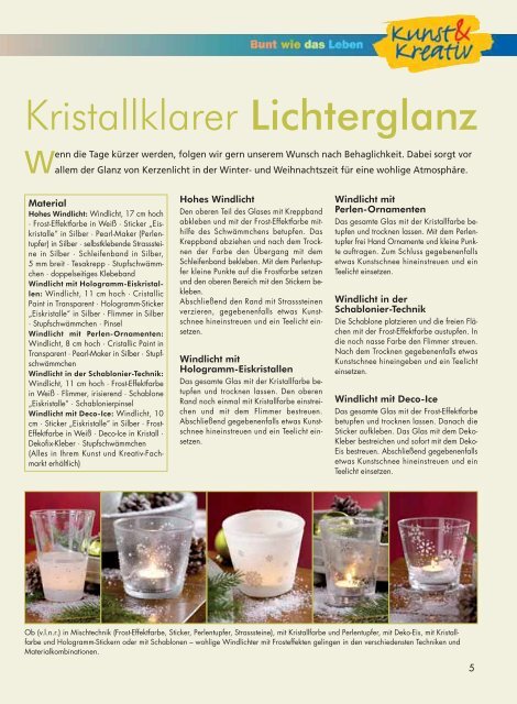 Bastelzeit November 2009 - Kunst & Kreativ Franchise GmbH