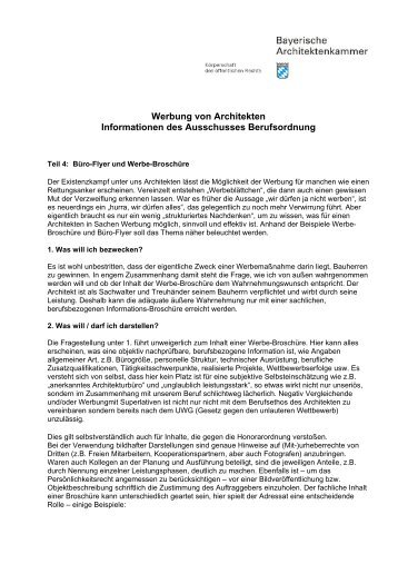architektenkammer bayern ba 1 4 ro flyer und werbe broscha re bayerische eintragung architektenkammer bayern ba 1 4 ro flyer und werbe broscha re bayerische eintragung