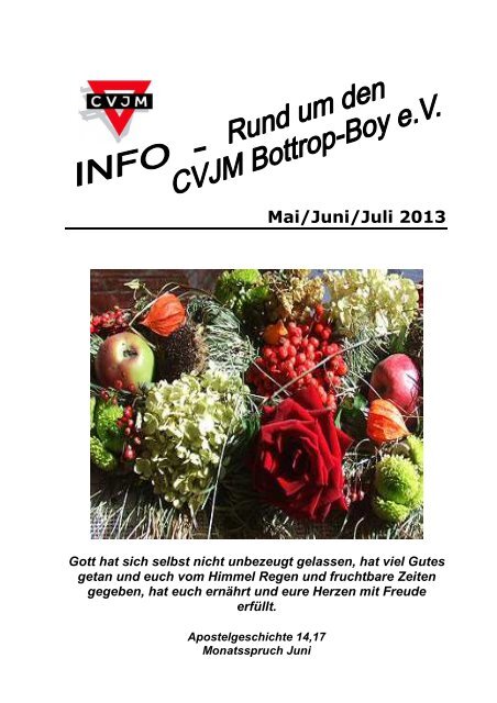 Mai/Juni/Juli 2013 - CVJM Bottrop-Boy eV