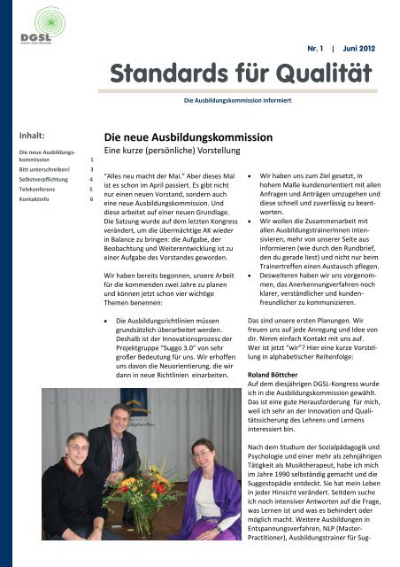 AK Rundbrief 01 - Juni 2012 - DGSL