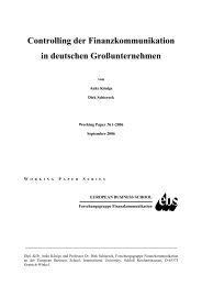 Controlling der Finanzkommunikation in deutschen Großunternehmen