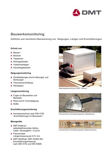 Bauwerksmonitoring - DMT GmbH & Co. KG