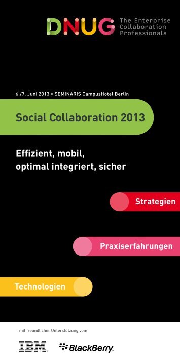 Guide Social Collaboration 2013 - DNUG