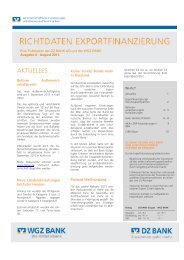 Aktuelle Richtdaten zur Exportfinanzierung - DZ Bank AG