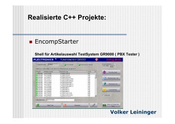 Realisierte C++ Projekte: