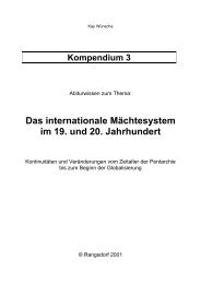 Das internationale Mächtesystem im 19. und 20. Jahrhundert