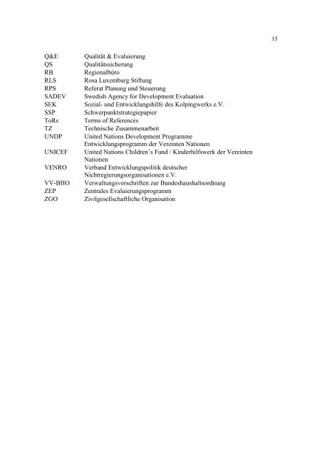 Evaluation in der deutschen Entwicklungszusammenarbeit - HWWI