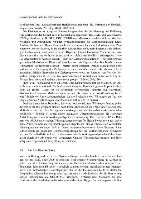 Evaluation in der deutschen Entwicklungszusammenarbeit - HWWI
