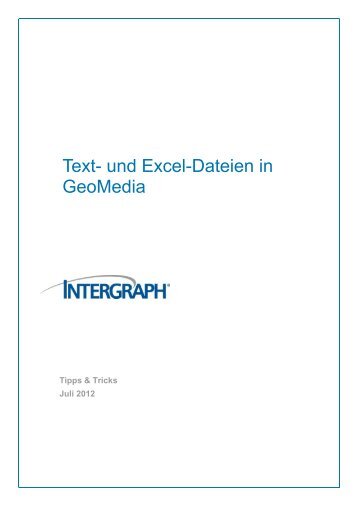 2012 - Text- und Excel-Dateien in GeoMedia - IKGIS