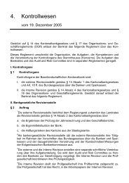 Kantonalbank Rechtsgrundlagen - Kontrollwesen - BLKB