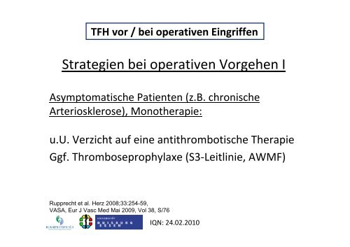 Blutungsrisiko unter Thrombozytenaggregationshemmern