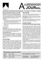 Allmendinger Journal Nr. 03/2008 - Gemeinde Allmendingen bei Bern