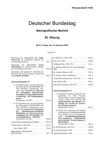 Bundestagsdrucksache 15/83 - Lesben- und Schwulenverband in ...
