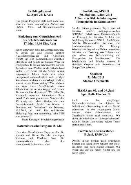 4. Rundschreiben März 2011 - Max-von-Laue-Gymnasium