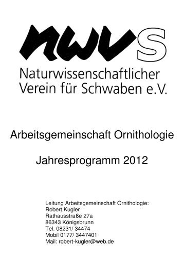 Jahresprogrammm 2012_15.02. - Naturwissenschaftlicher Verein für ...