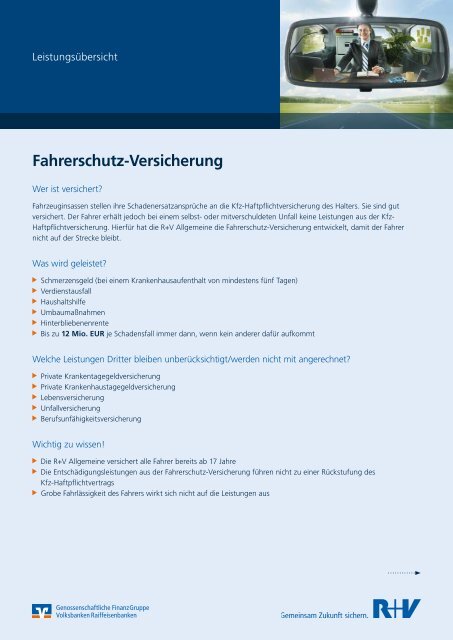 Fahrerschutz-Versicherung - R+V Versicherung