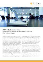 ATOSS Aufgabenmanagement Prozesse aktiv unterstützen, Fehler ...