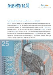 Newsletter No.30 als PDF - TAA Travel Agency Accounting GmbH