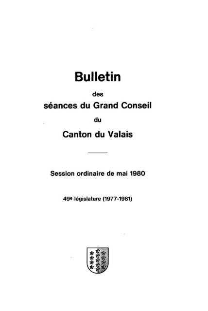 Bulletin - Etat Du Valais