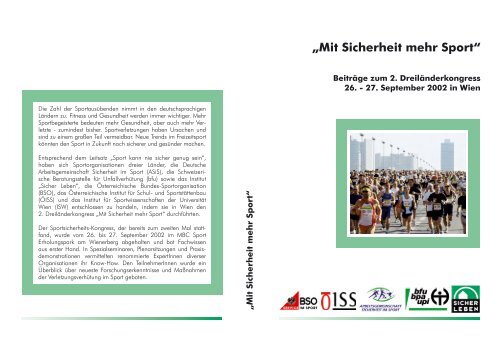 „Mit Sicherheit mehr Sport“ - BfU