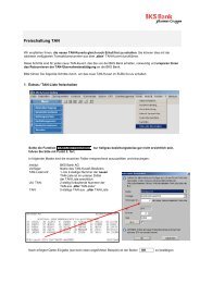 Freischaltung TAN - BKS Bank AG