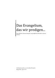 Das Evangelium, das wir predigen... - Crossnet