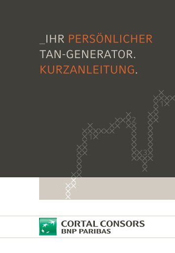 Anleitung für den TAN-Generator - Cortal Consors