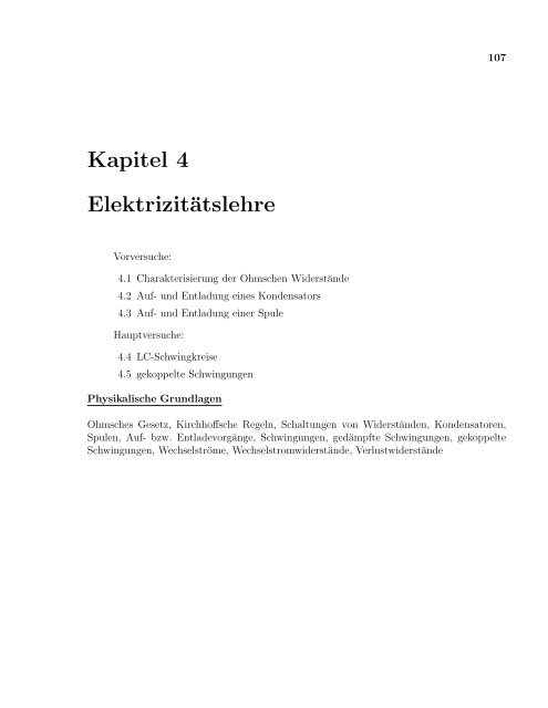 Charakterisierung der Ohmschen Widerstände Auf