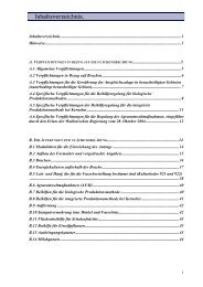 Inhaltsverzeichnis. - Portail de l'Agriculture wallonne