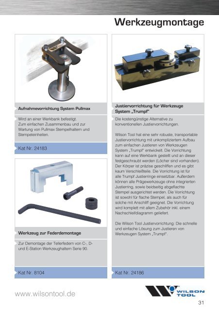 ZUBEHÖR KATALOG - Wilson Tool