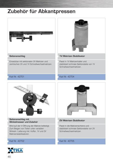 ZUBEHÖR KATALOG - Wilson Tool