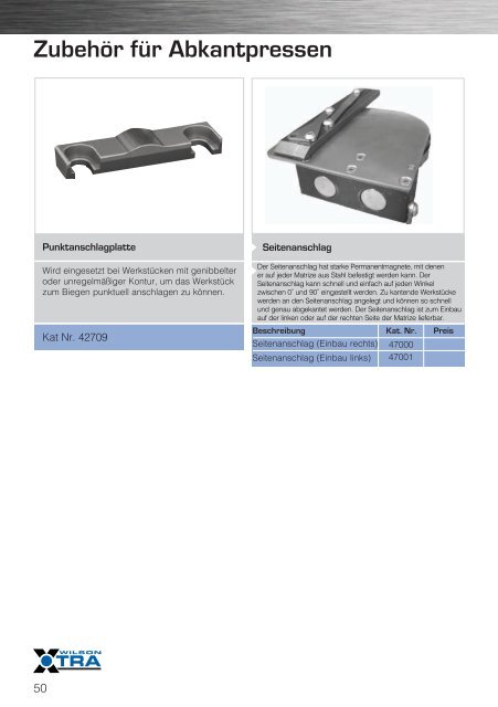 ZUBEHÖR KATALOG - Wilson Tool