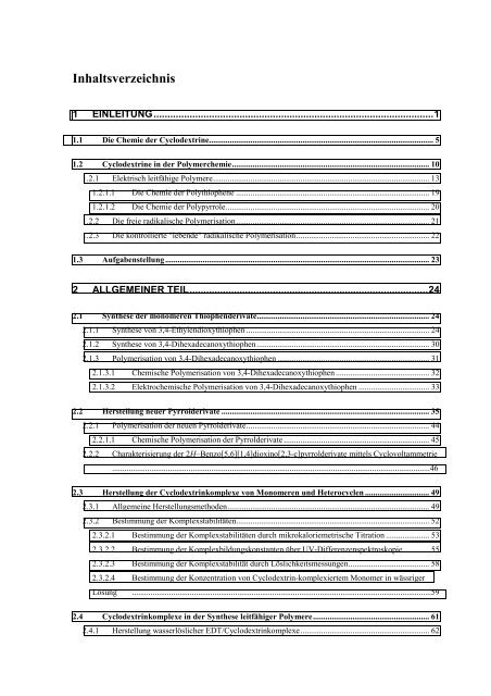 Cyclodextrine als molekulare Reaktionsgefäße - ArchiMeD ...