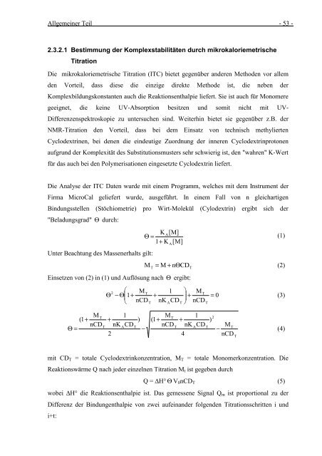 Cyclodextrine als molekulare Reaktionsgefäße - ArchiMeD ...