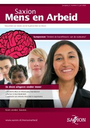 Mens en Arbeid - Saxion - Saxion Hogescholen