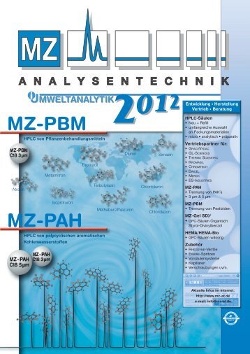 Umweltanalytik: MZ-PBM / MZ-PAH - bei MZ-Analysentechnik GmbH