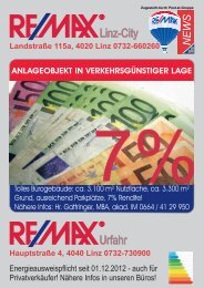 oder direkt online lesen - einfach hier klicken - RE/MAX Linz-City