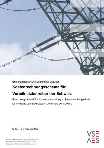 Kostenrechnungsschema für Verteilnetzbetreiber der Schweiz