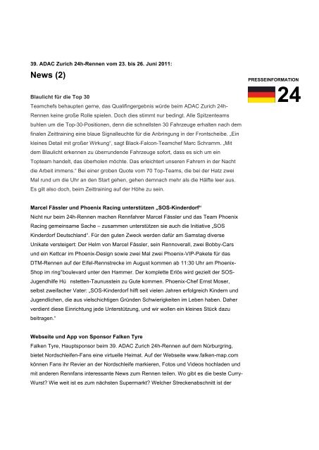 D24 News 2 - 24 Stunden Rennen Nürburgring