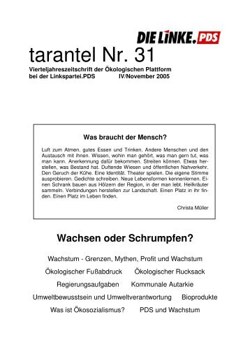 Tarantel Nr. 31 _Dez 2005_ - Die Linkspartei