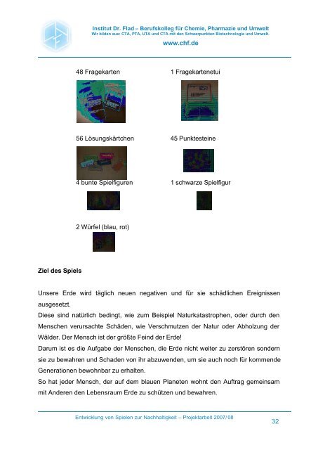 Entwicklung von Spielen zur Nachhaltigkeit - Institut Dr. Flad