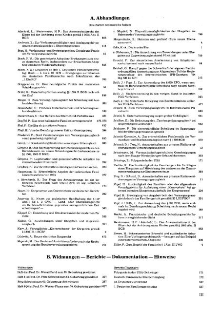 A. Abhandlungen B. Würdigungen - Hinweise - Dokumentation C ...